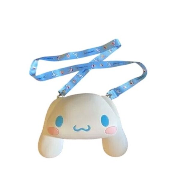 Sanrio Cinnamoroll Crossbody Bag With Adjustable Blue Strap & Zipper Closure Cut - Picture 1 of 5